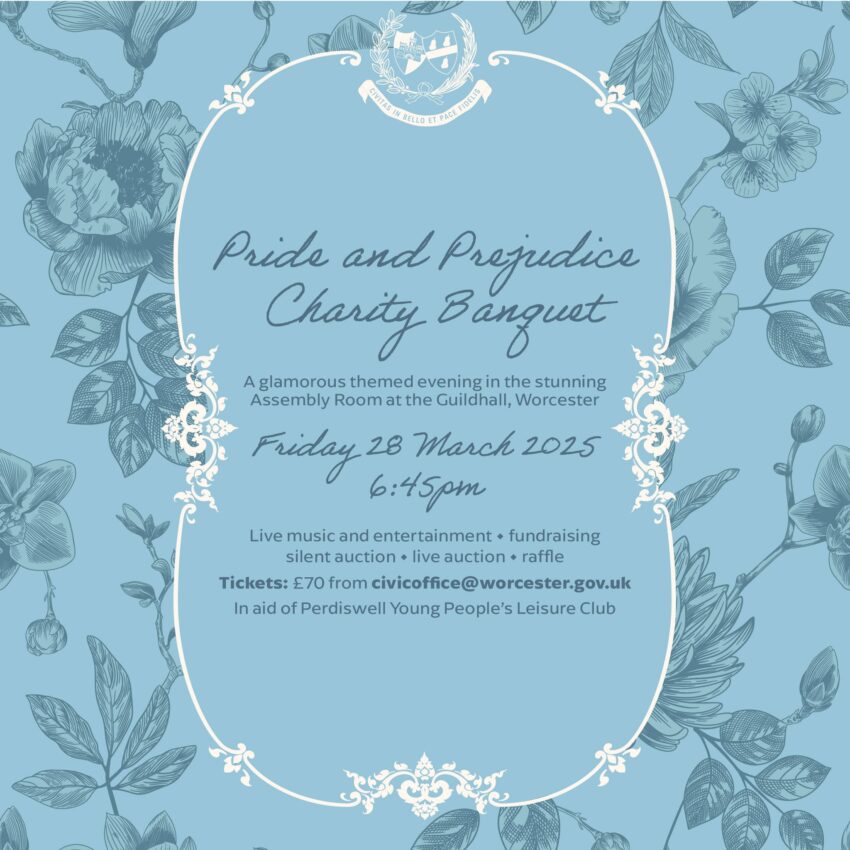 A graphic with details of the Mayor's Charity Banquet